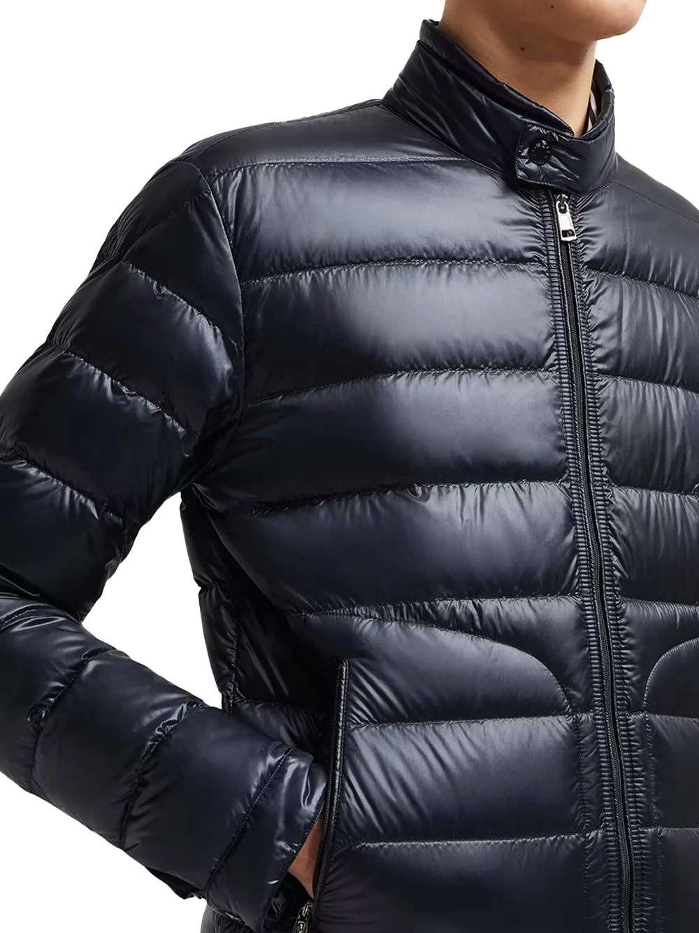 Moncler Men Acorus Short Down Jacket Navy - Image 6