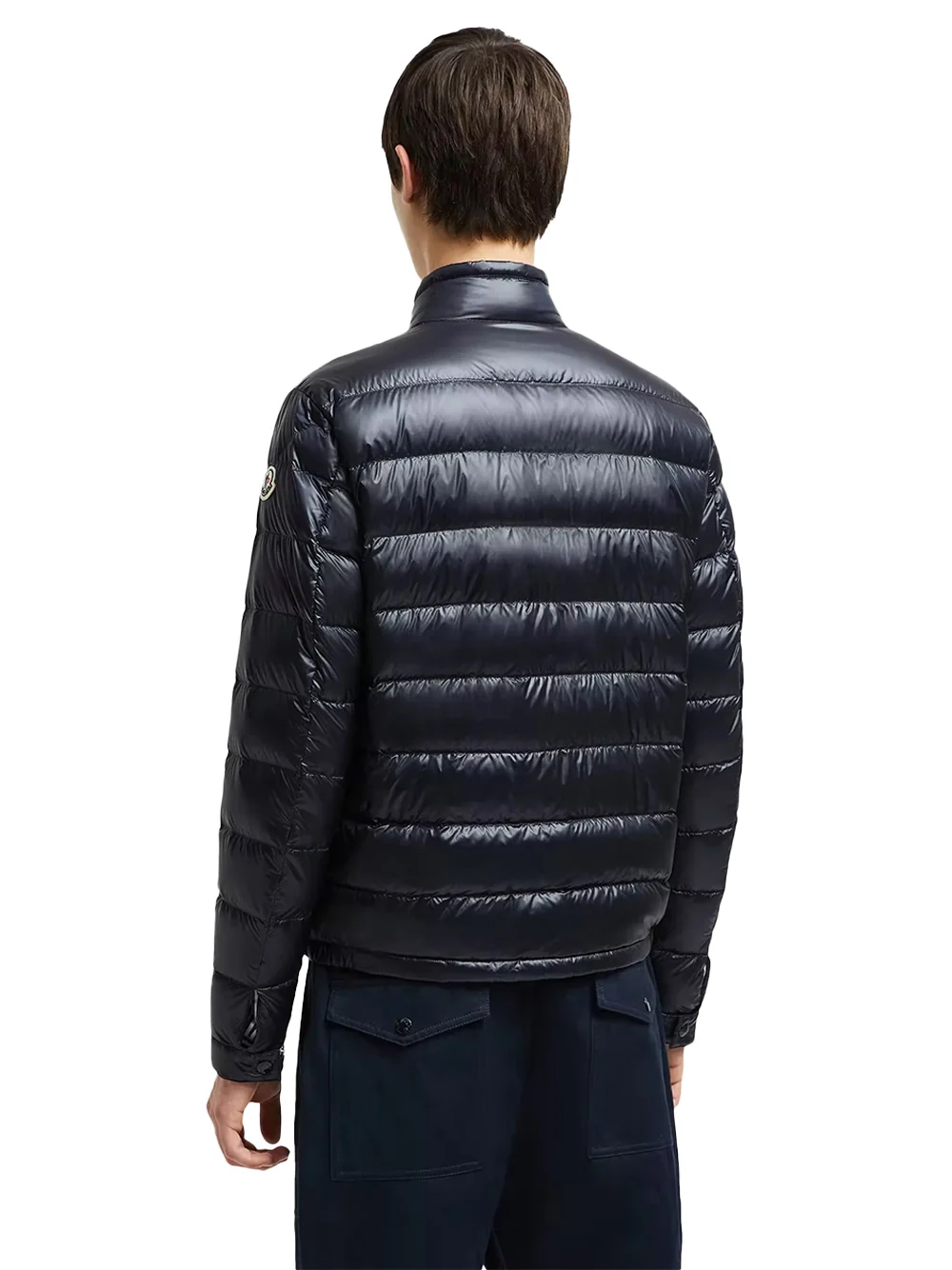 Moncler Men Acorus Short Down Jacket Navy - Image 7