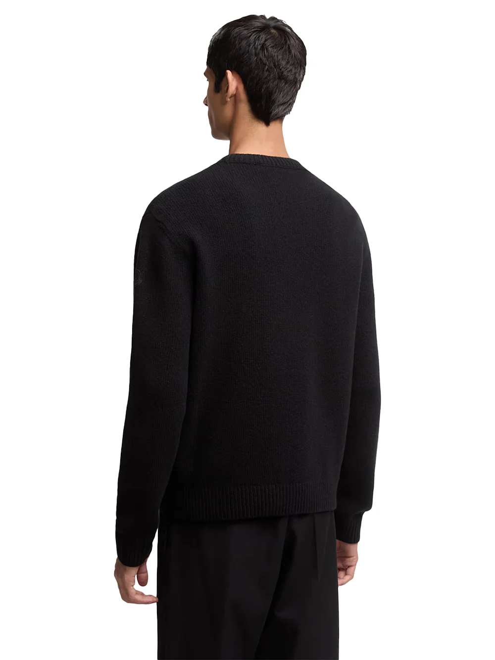 Moncler men Logo Patch Cotton Sweatshirt Black - Image 3