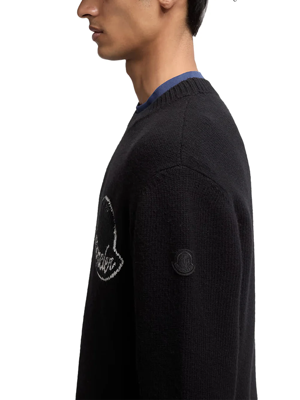 Moncler men Logo Patch Cotton Sweatshirt Black - Image 7