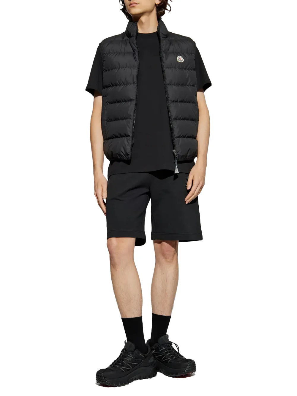 Moncler Men Logo Cotton T-Shirt Black - Image 3