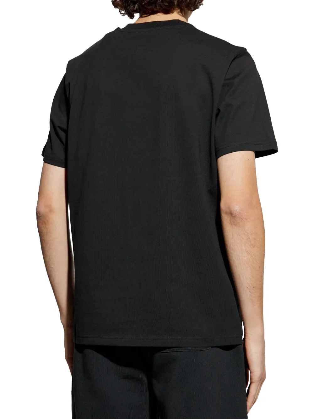 Moncler Men Logo Cotton T-Shirt Black - Image 5
