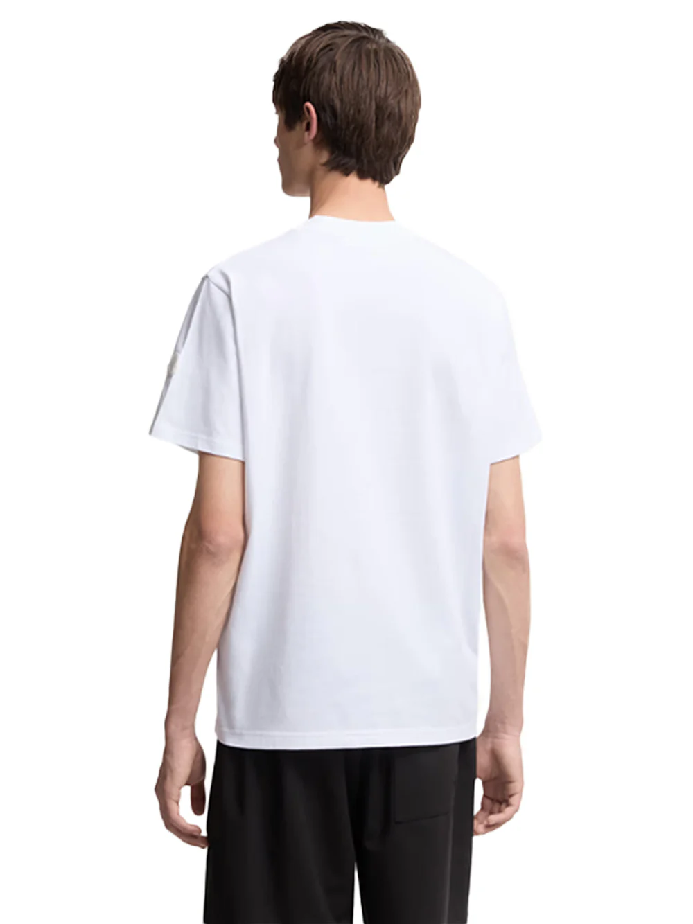 Moncler Men Logo Cotton T-Shirt White - Image 4