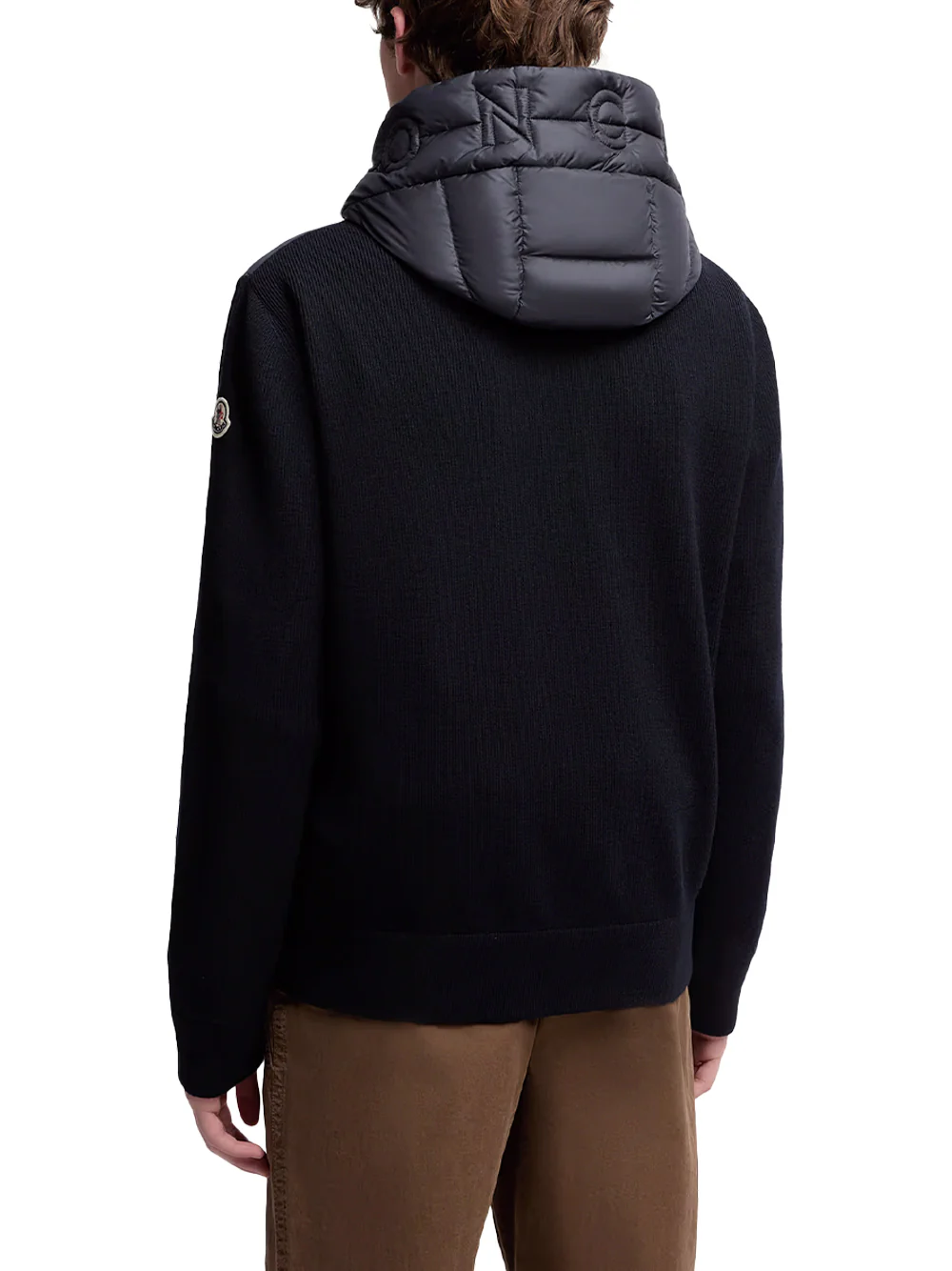 Moncler men Padded Crêpe Cotton Zip-Up Cardigan Navy - Image 6