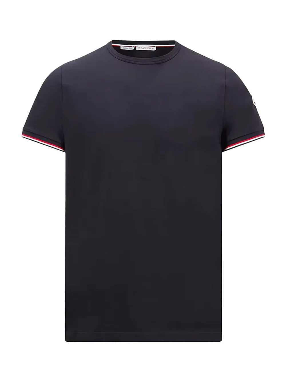 Moncler Men Tricolour-Trimmed T-Shirt Navy