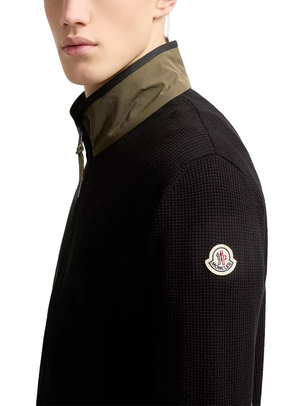 Moncler Men Zip-Up Cotton Cardigan Black - Image 5