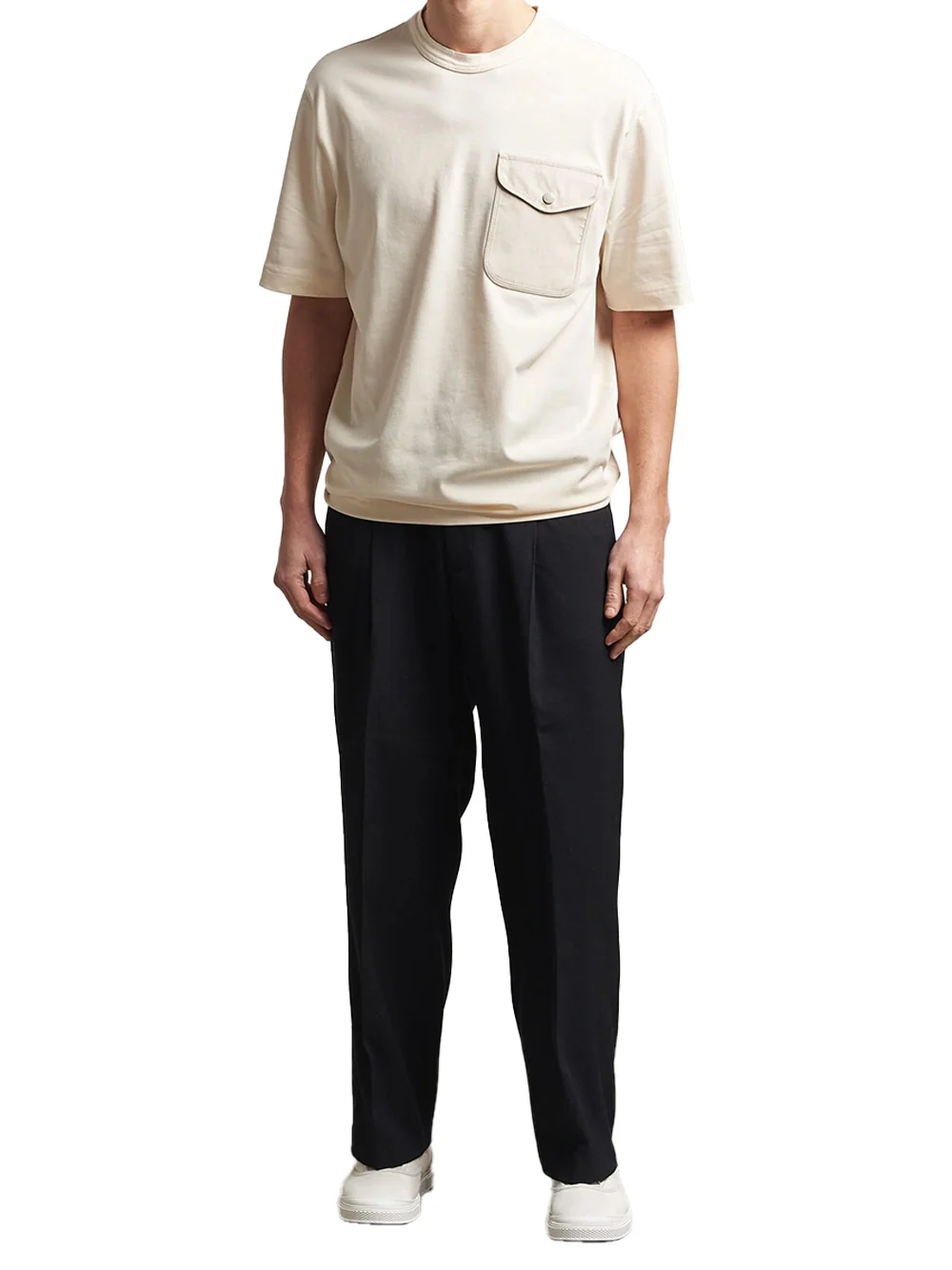 Moncler Men Pocket T-Shirt Cream - Image 2