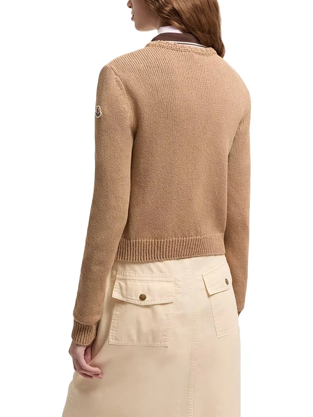 Moncler Women Quilted Cardigan Beige - Image 6