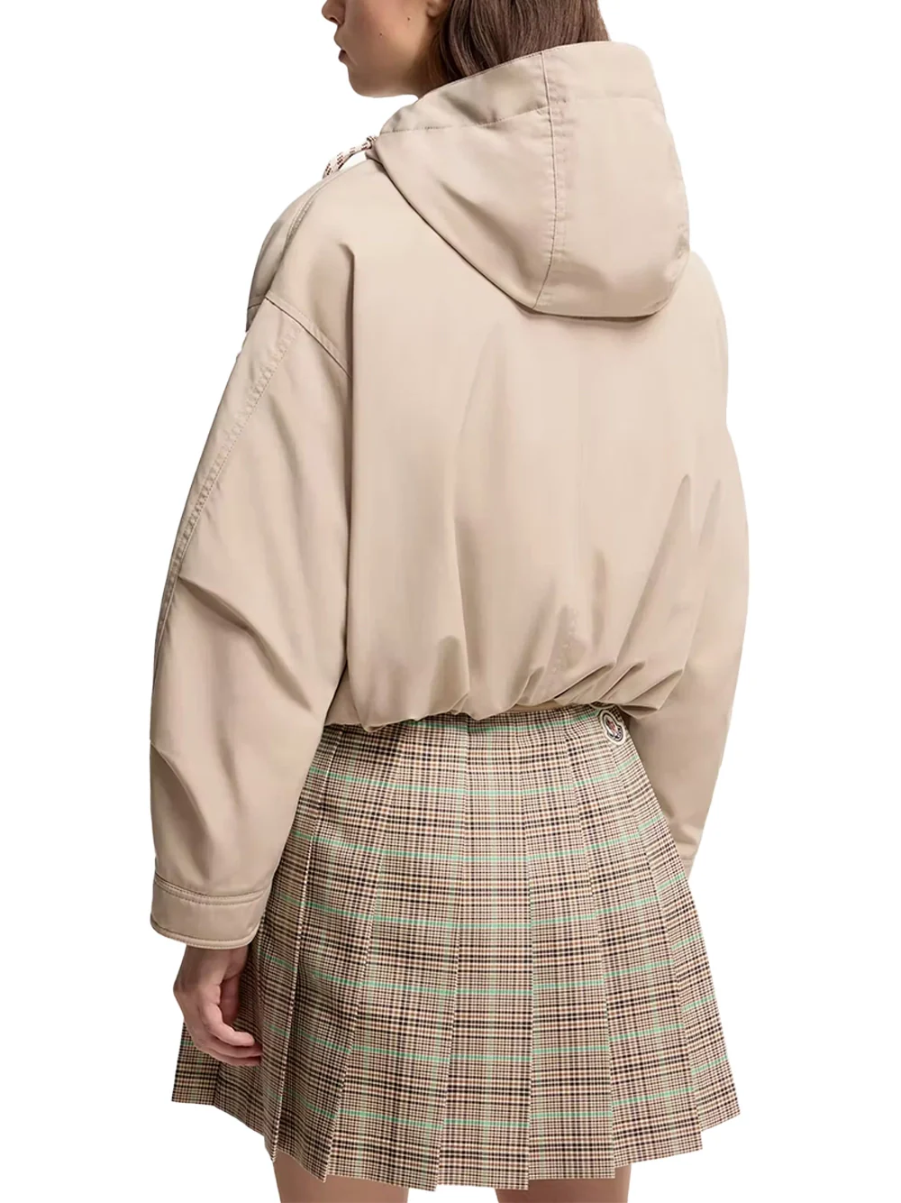 Moncler Women Eucalyptus Hooded Short Jacket Beige - Image 7