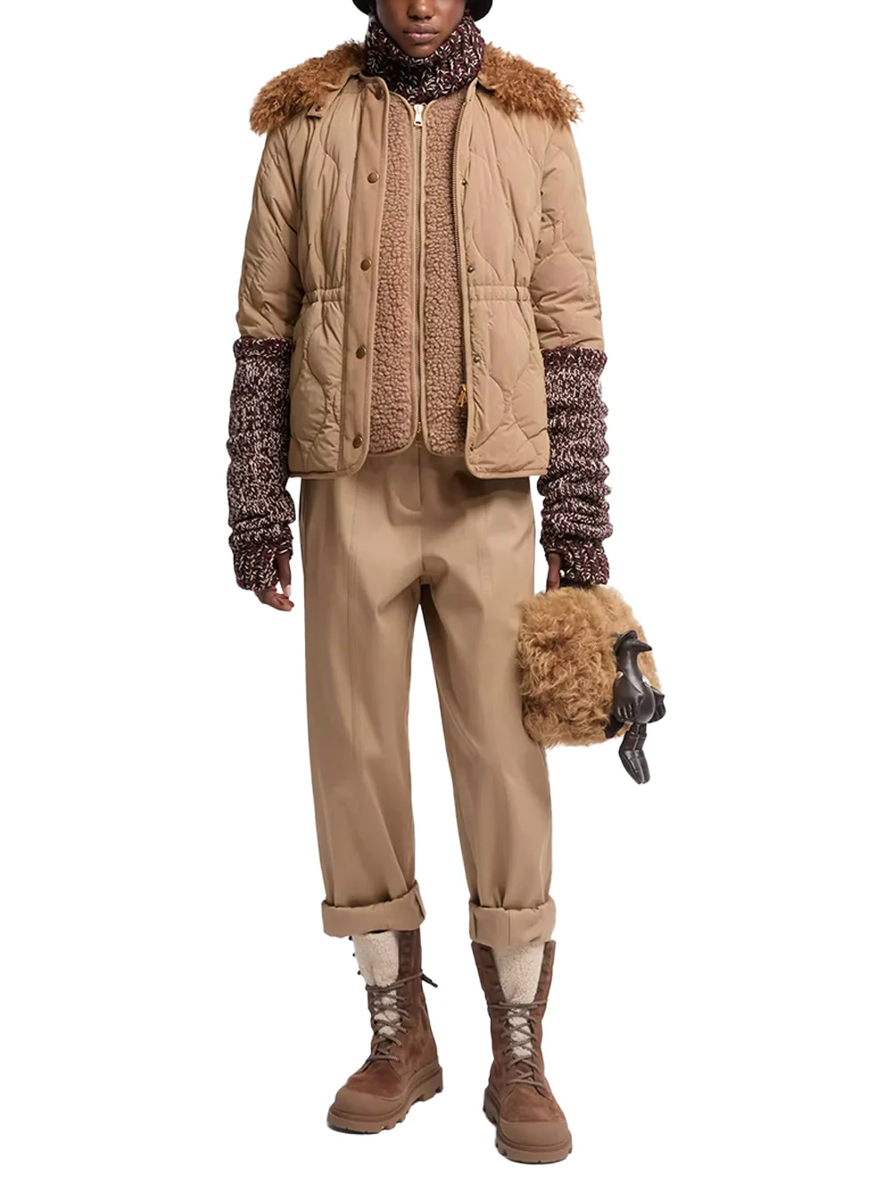 Moncler Women Straight Leg Trousers Brown - Image 3