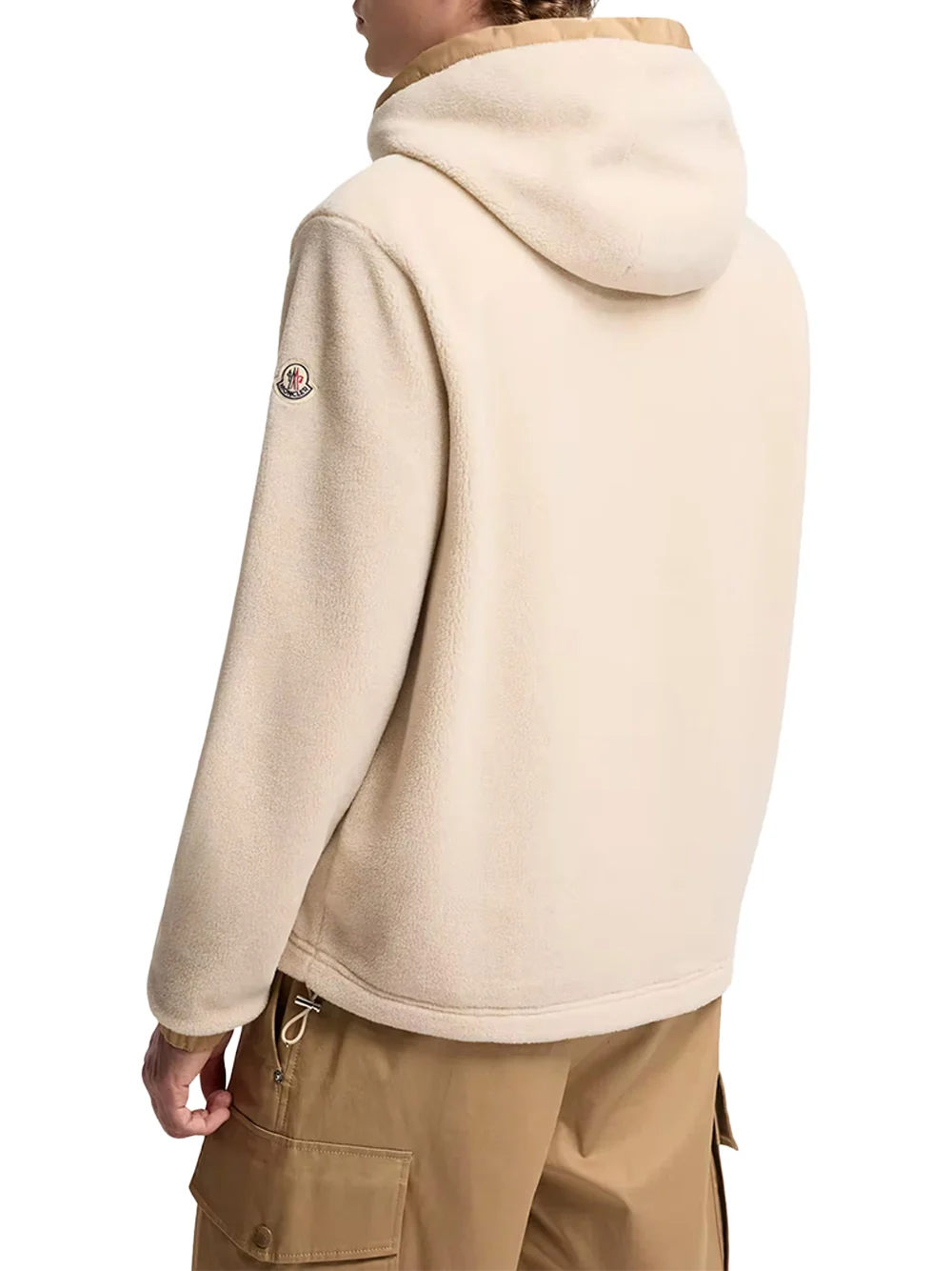 Moncler Men Teddy Hoodie Light Beige - Image 6