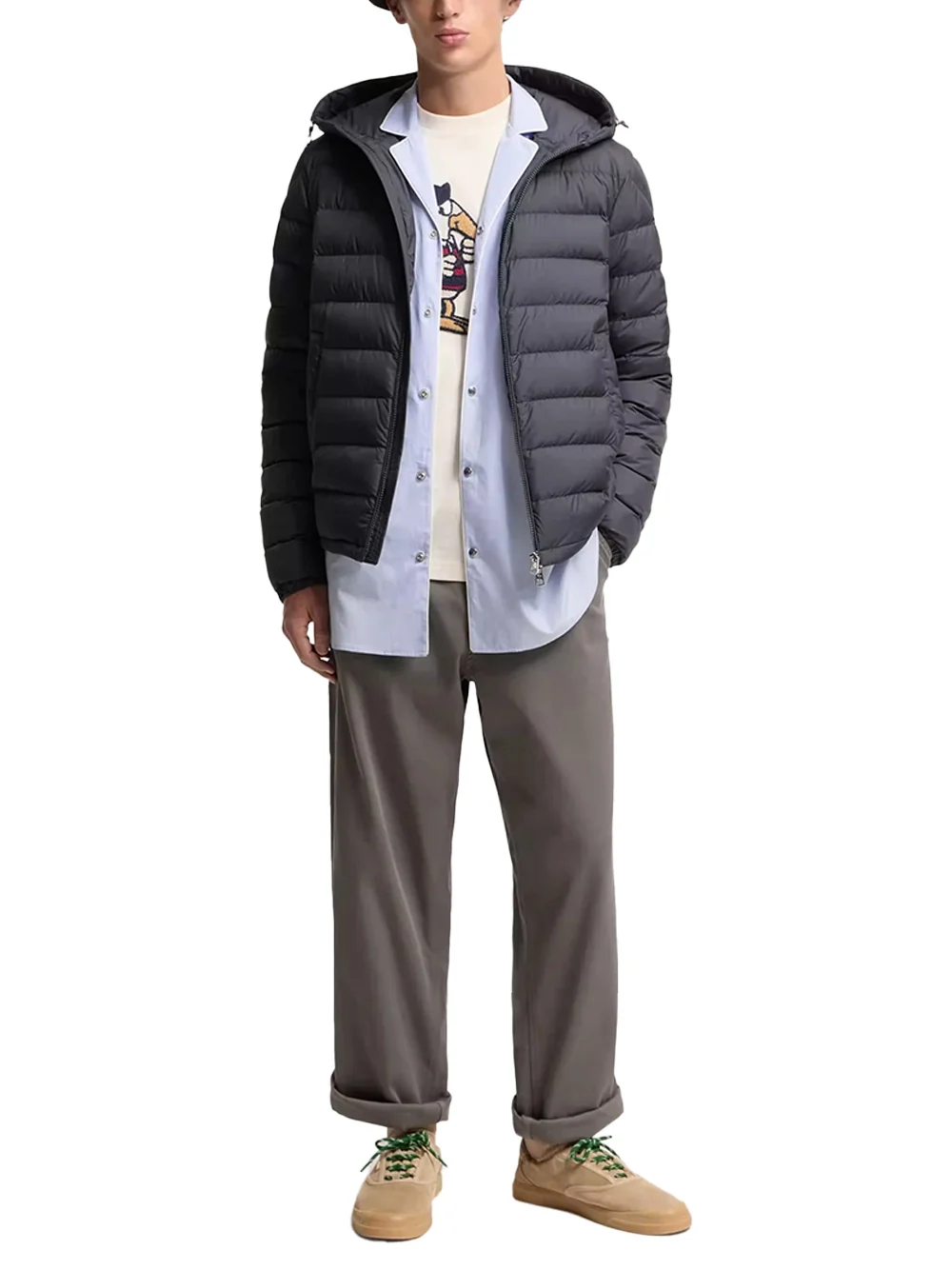 Moncler Men Vermeille Hooded Short Jacket Navy - Image 2