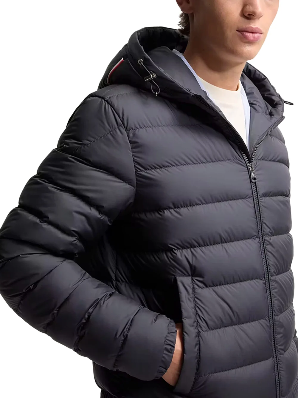Moncler Men Vermeille Hooded Short Jacket Navy - Image 4