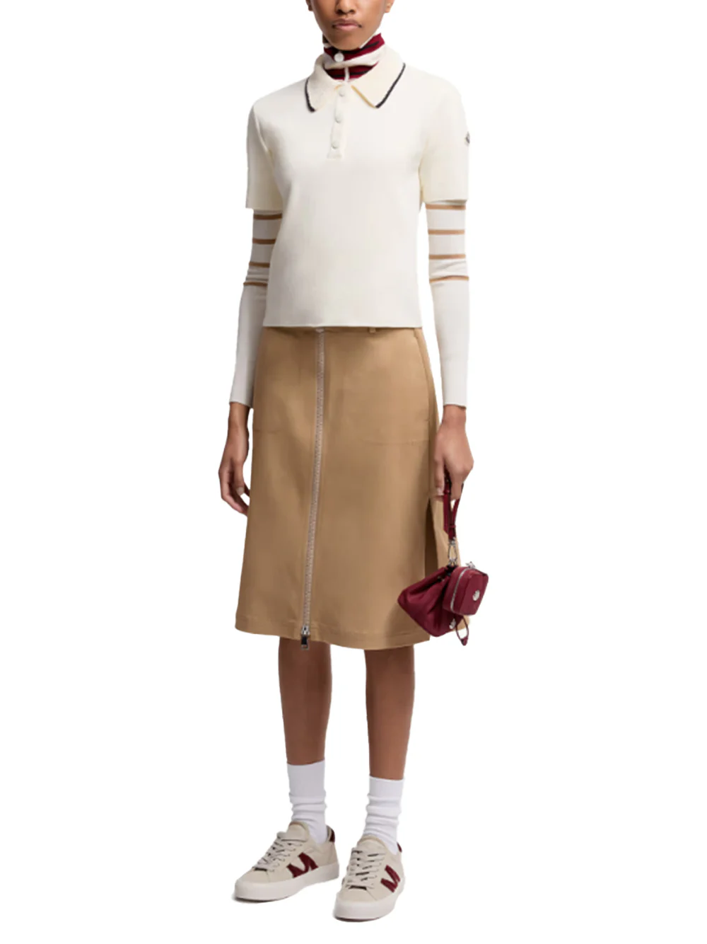 Moncler Women Knit Cotton Polo Shirt - Image 4