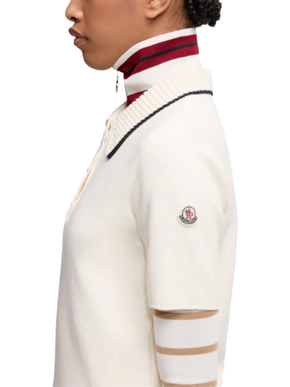 Moncler Women Knit Cotton Polo Shirt - Image 5
