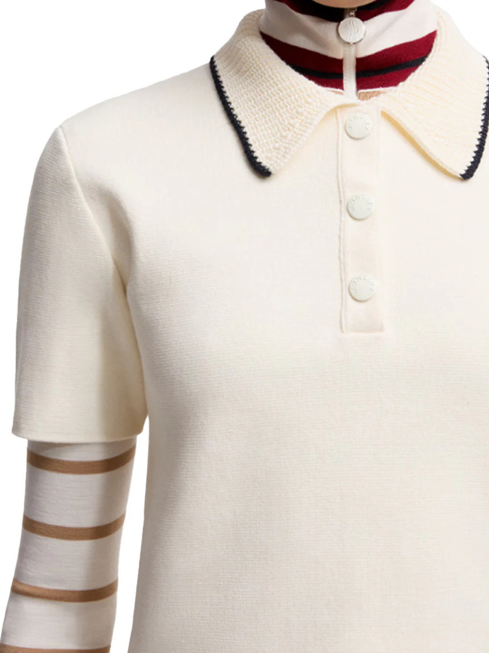 Moncler Women Knit Cotton Polo Shirt - Image 8