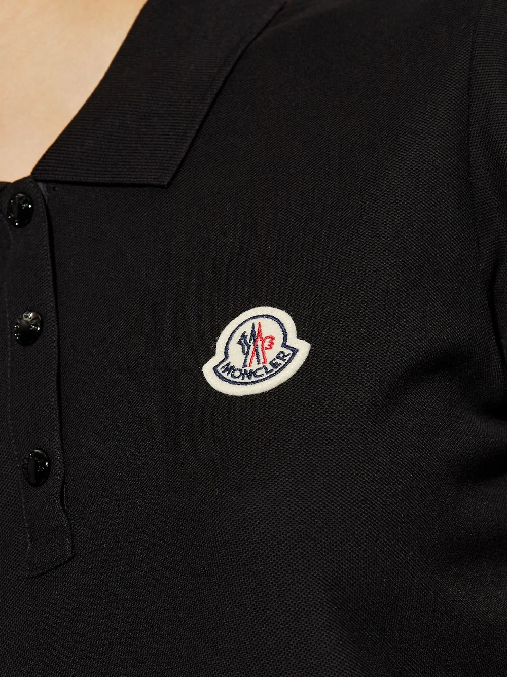 Moncler Women Embroidered Logo Polo Shirt Black - Image 6