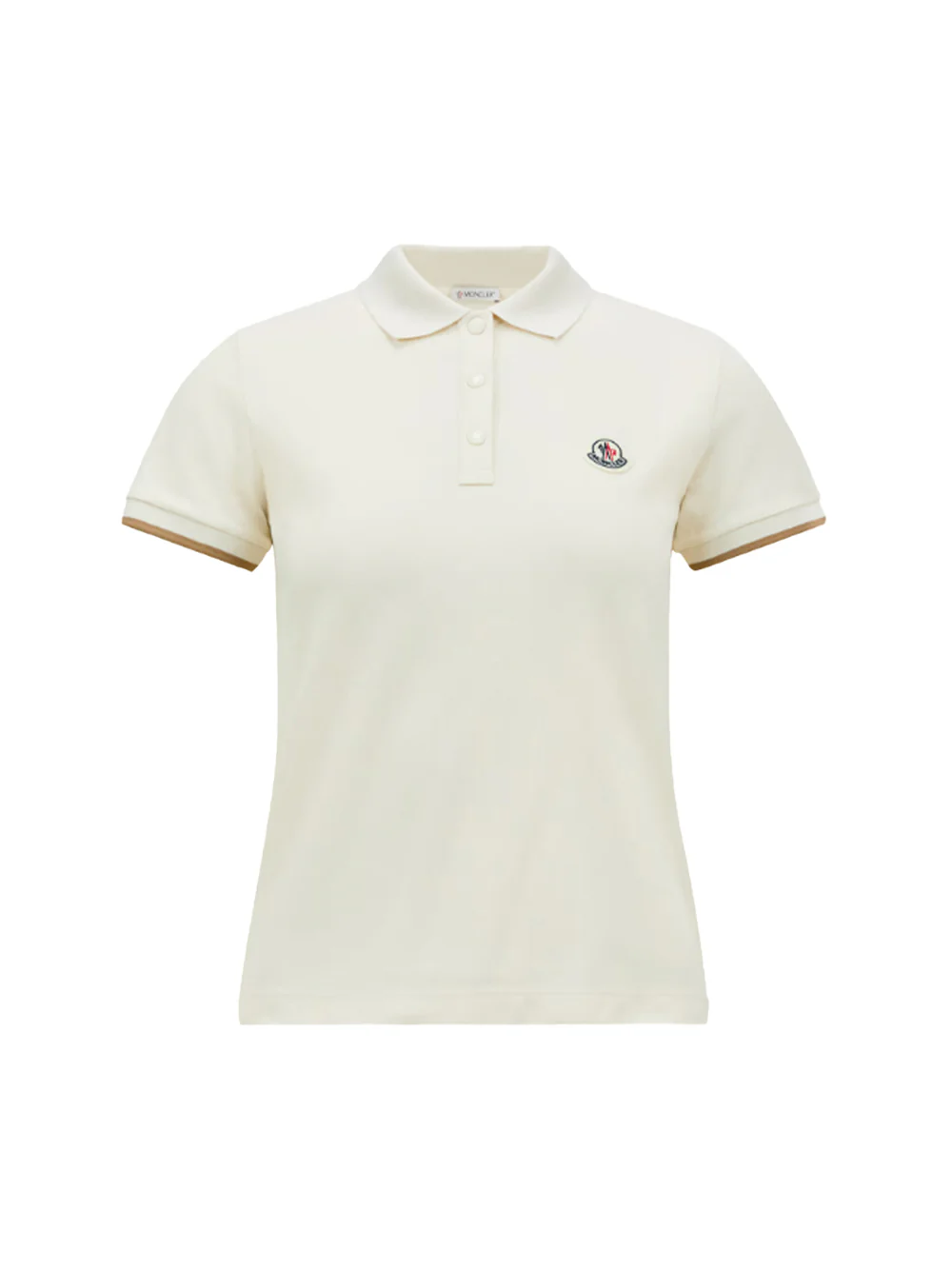 Moncler women Logo Patch Cotton Piquet Polo Shirt White