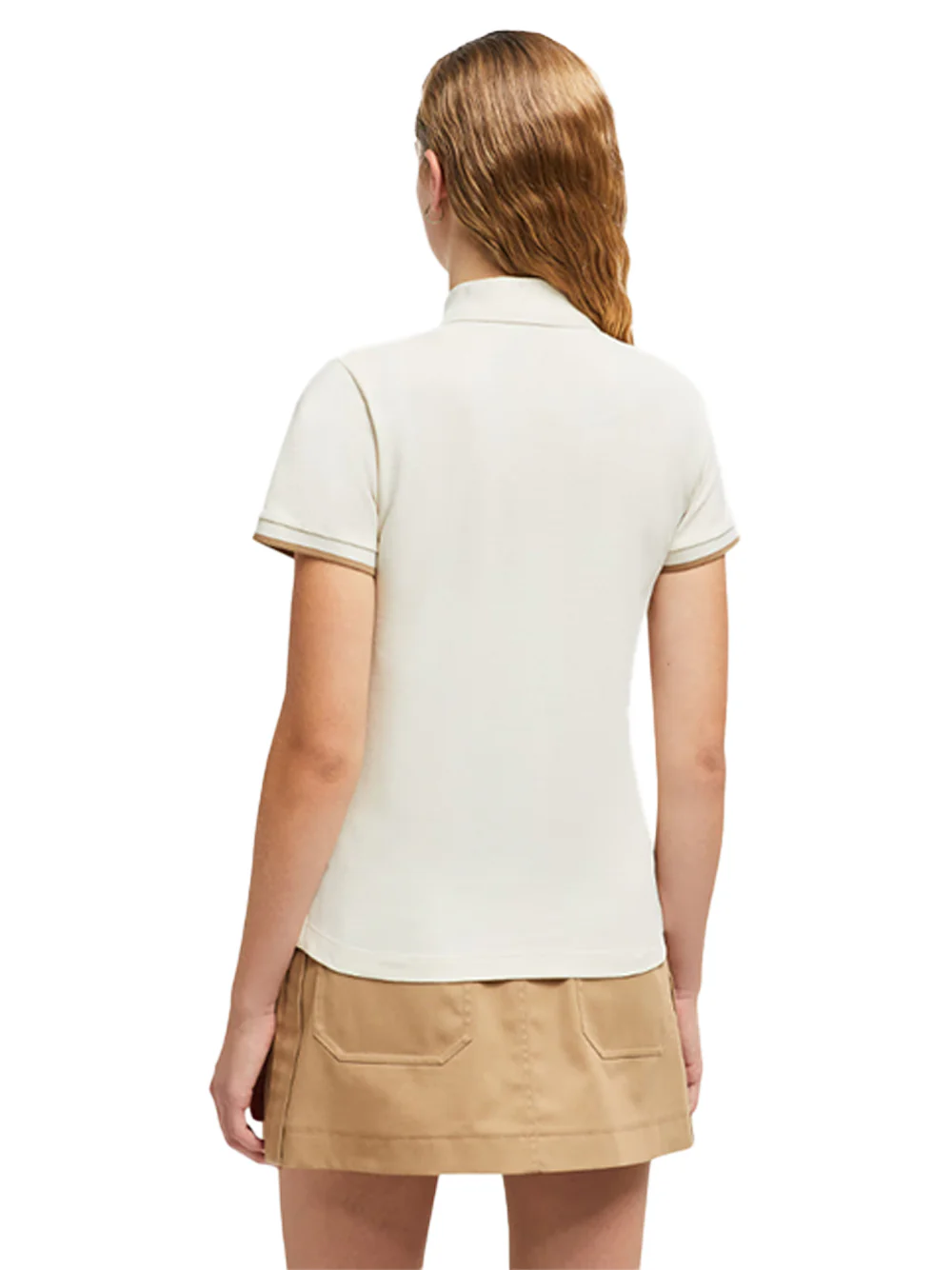 Moncler women Logo Patch Cotton Piquet Polo Shirt White - Image 6