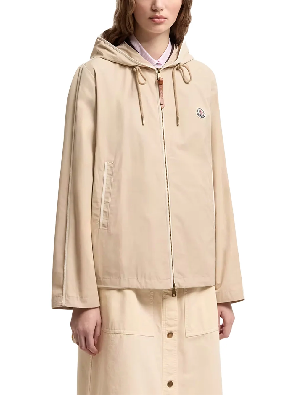 Moncler Women Sarracenia Hooded Jacket Lbeige - Image 3