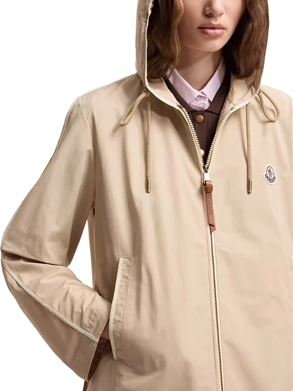 Moncler Women Sarracenia Hooded Jacket Lbeige - Image 4