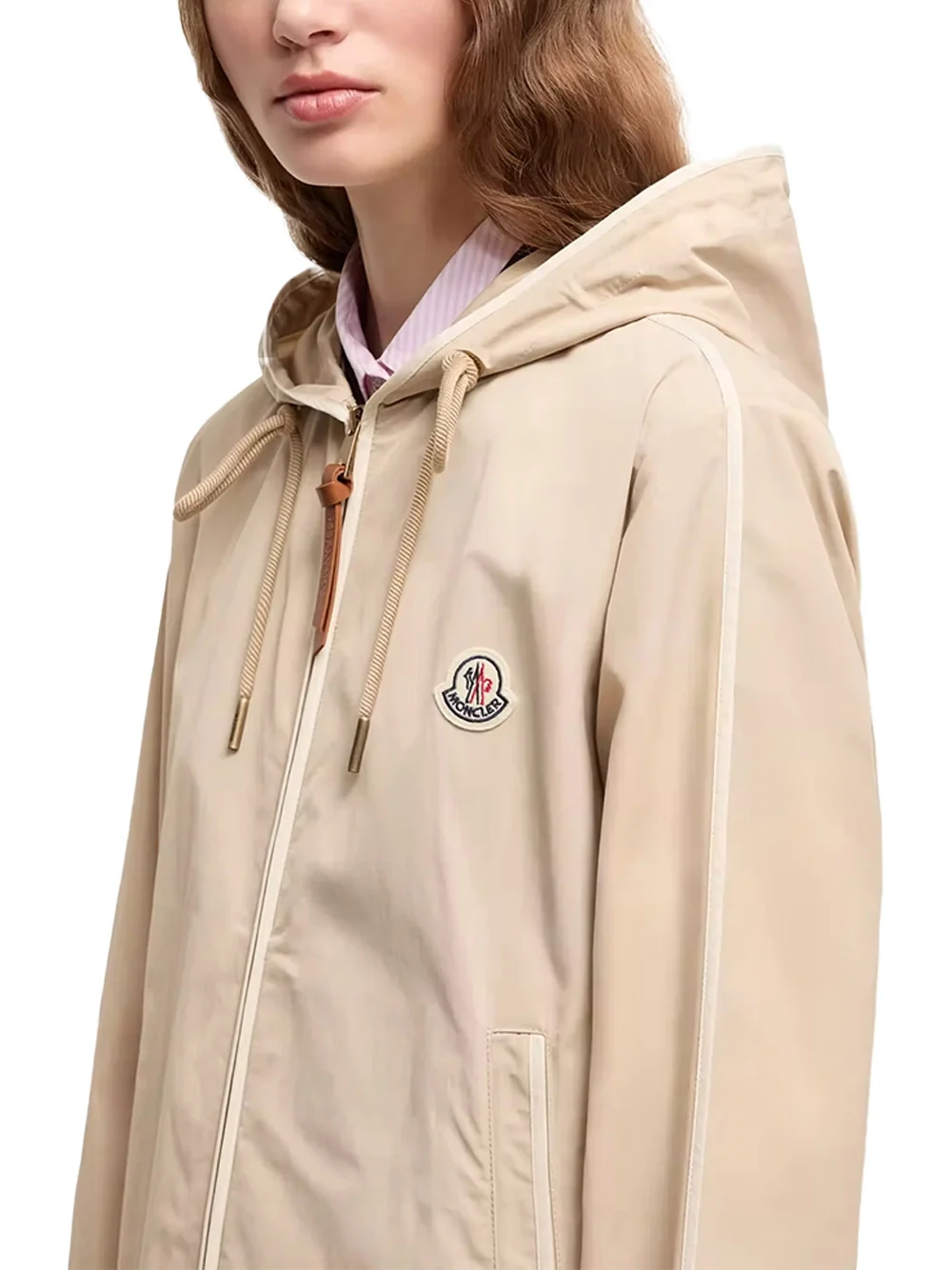 Moncler Women Sarracenia Hooded Jacket Lbeige - Image 5