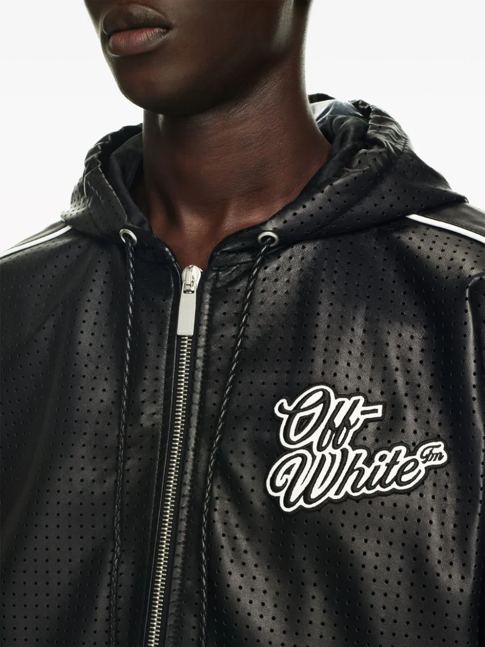 Off-White Men 90's Logo Appliqué Jacket Black - Image 5