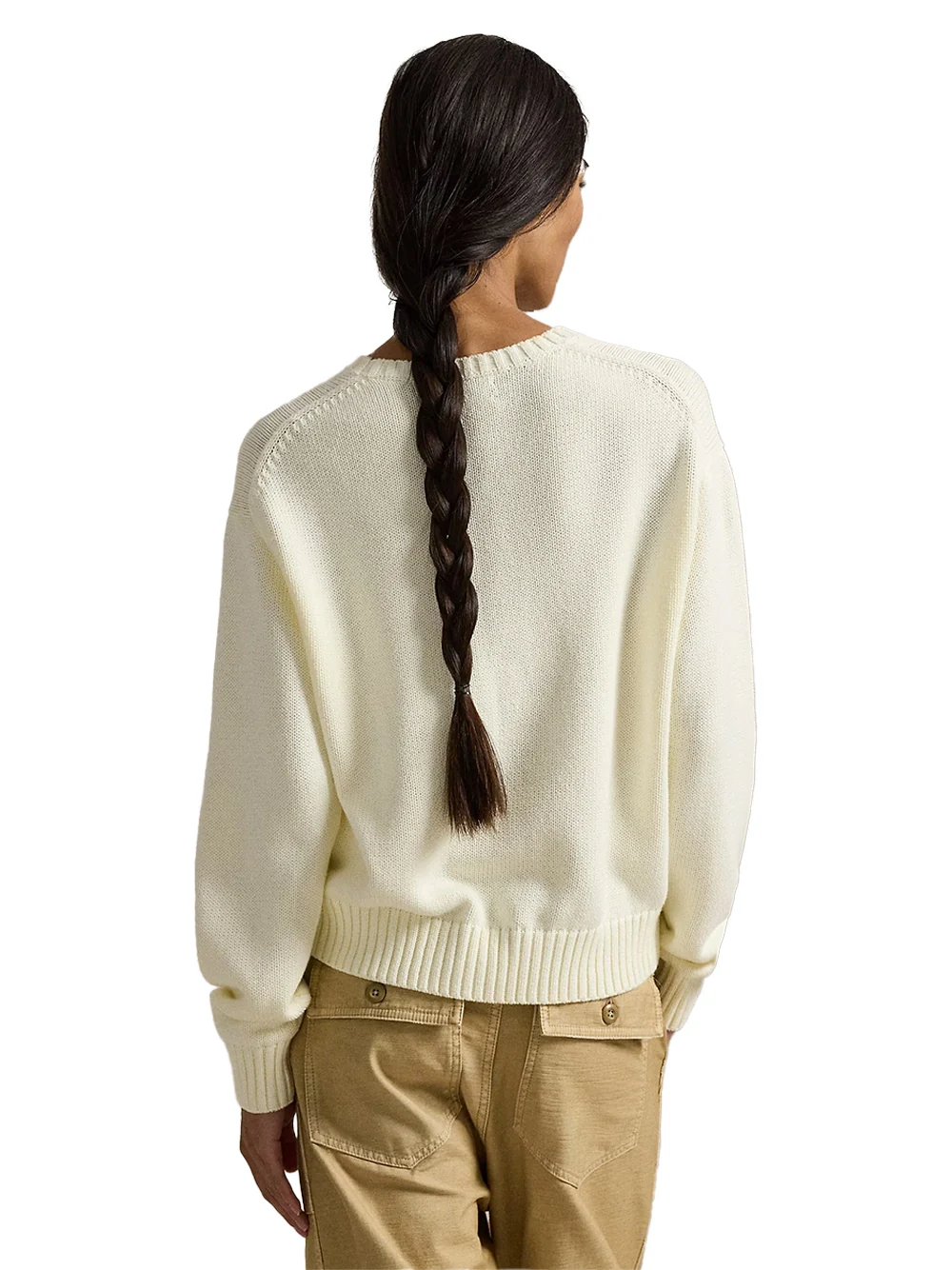 Polo Ralph Lauren Bear Cotton Sweater Cream - Image 5
