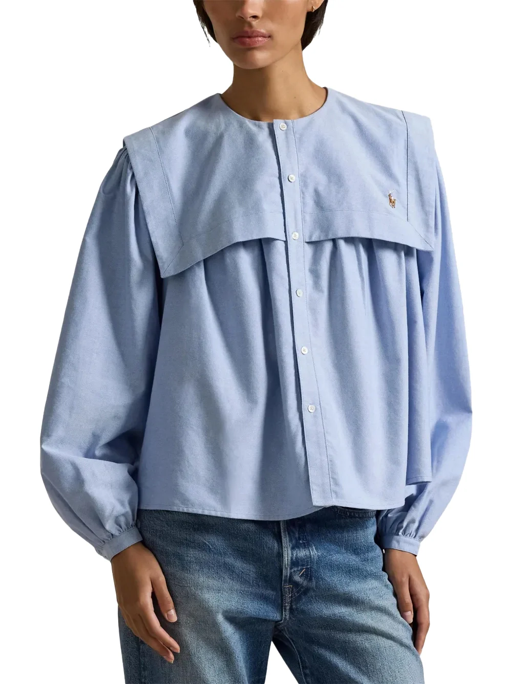 Polo Ralph Lauren Blouse Shirt Blue - Image 3