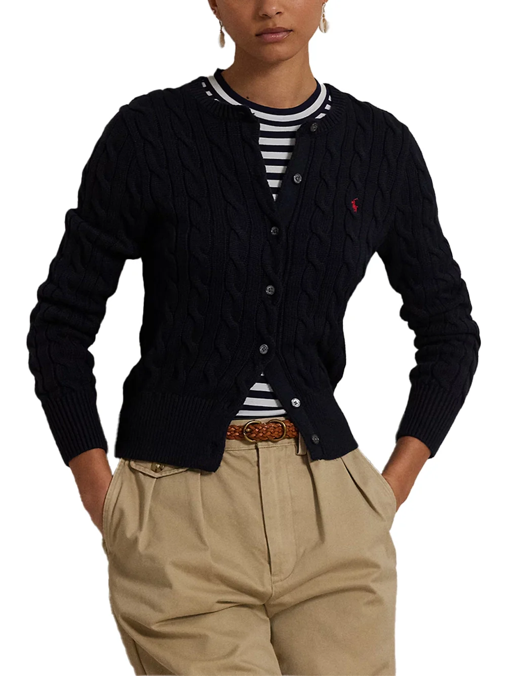 Ralph Lauren Crewneck Cardigan Blue - Image 3