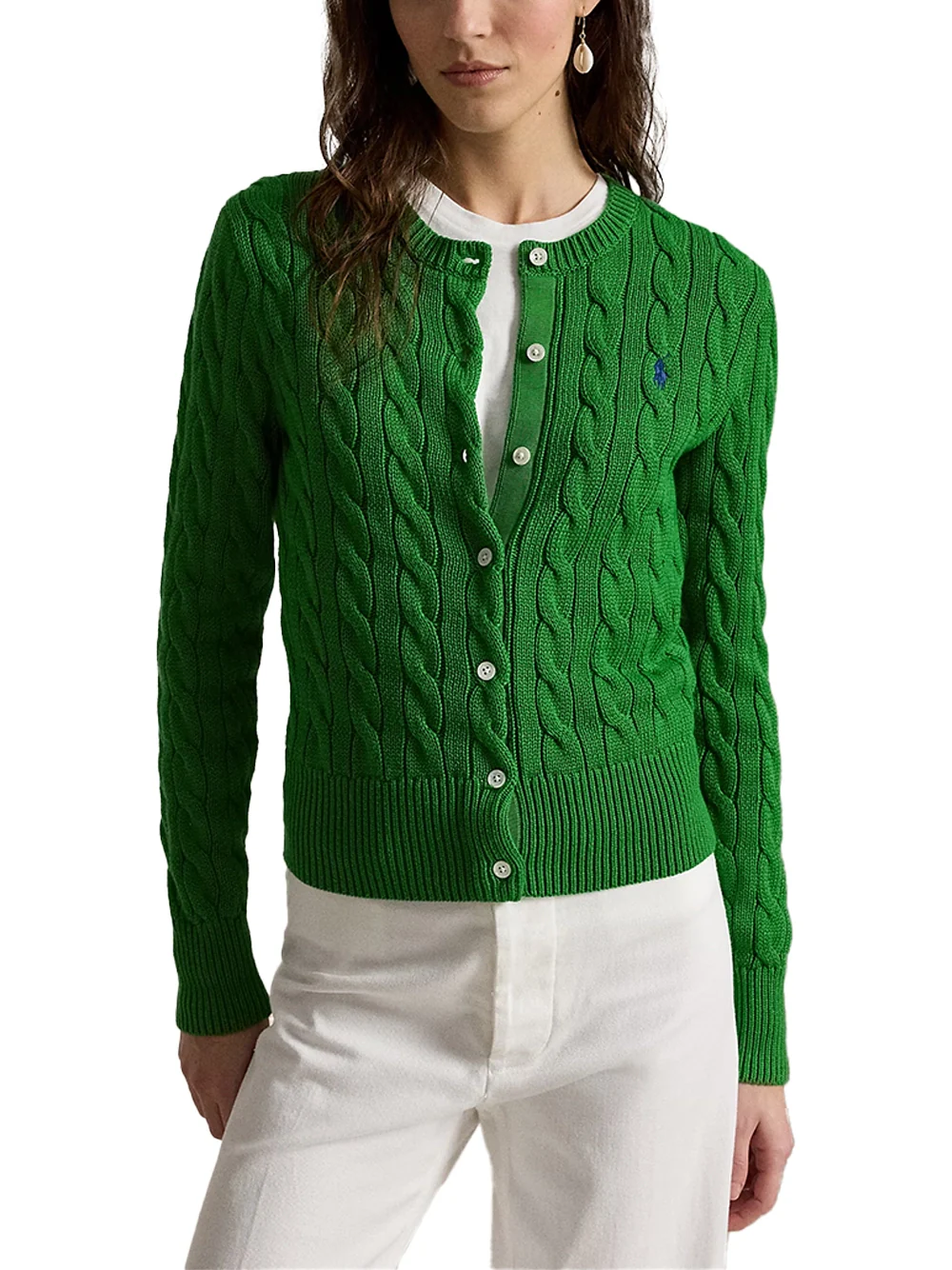 Ralph Lauren Crewneck Cardigan Green - Image 3