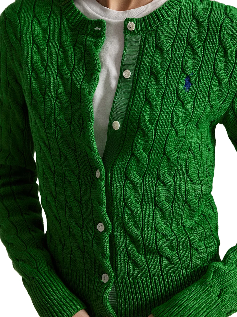 Ralph Lauren Crewneck Cardigan Green - Image 4
