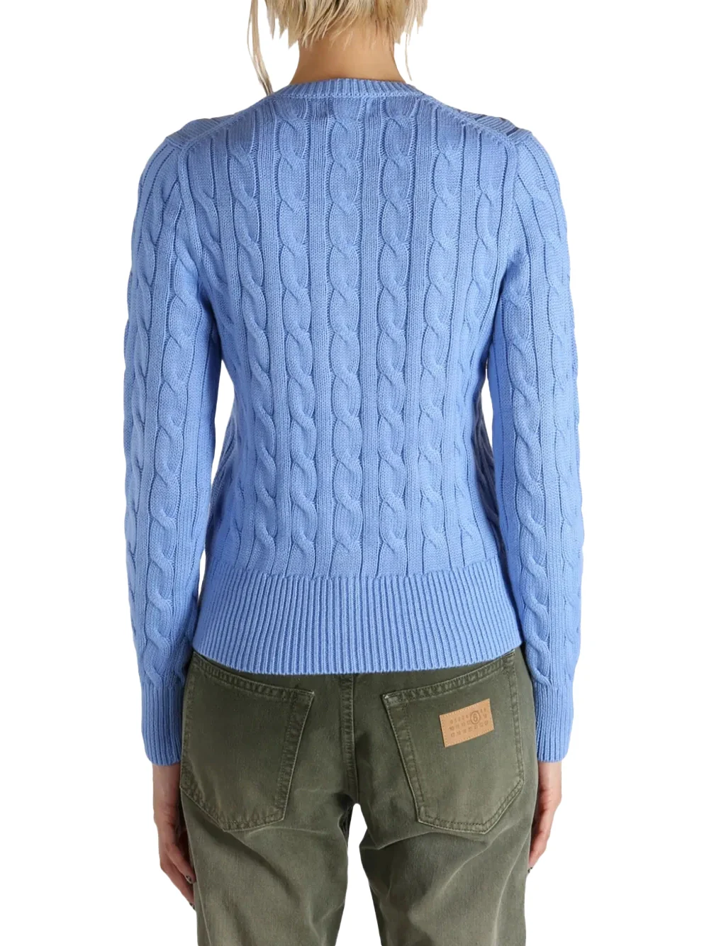 Ralph Lauren Crewneck Cardigan Light Blue - Image 4