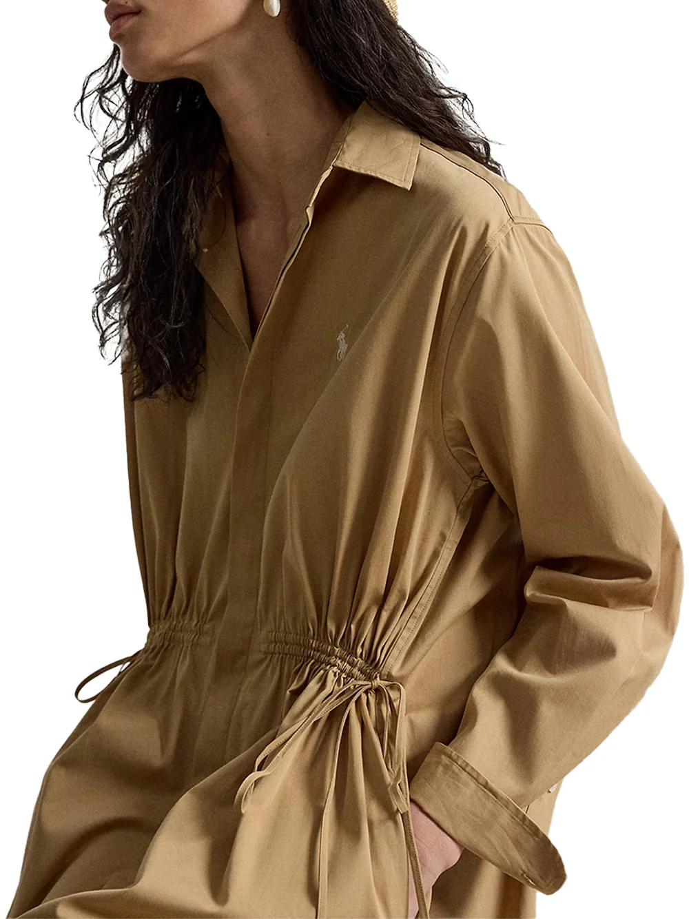 Ralph Lauren Drawcord Dress Camel - Image 5