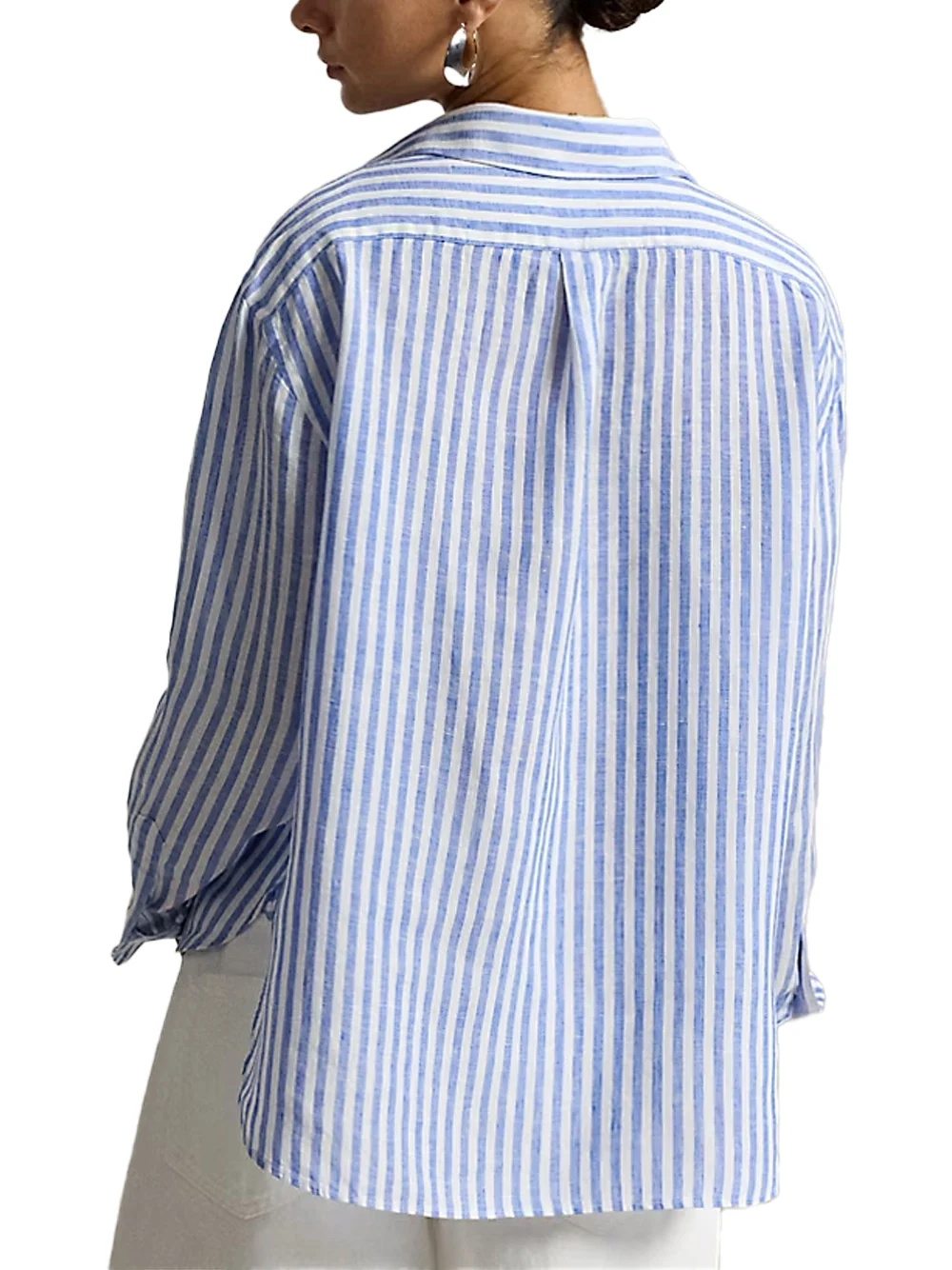 Ralph Lauren Linen Shirt Blue/White - Image 5