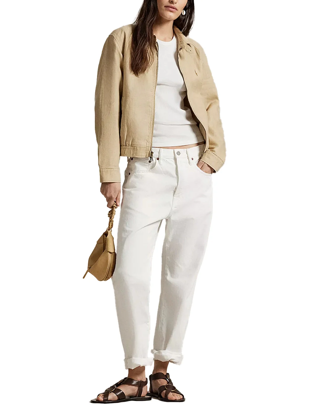 Ralph Lauren Linen Windbreaker Tan - Image 2