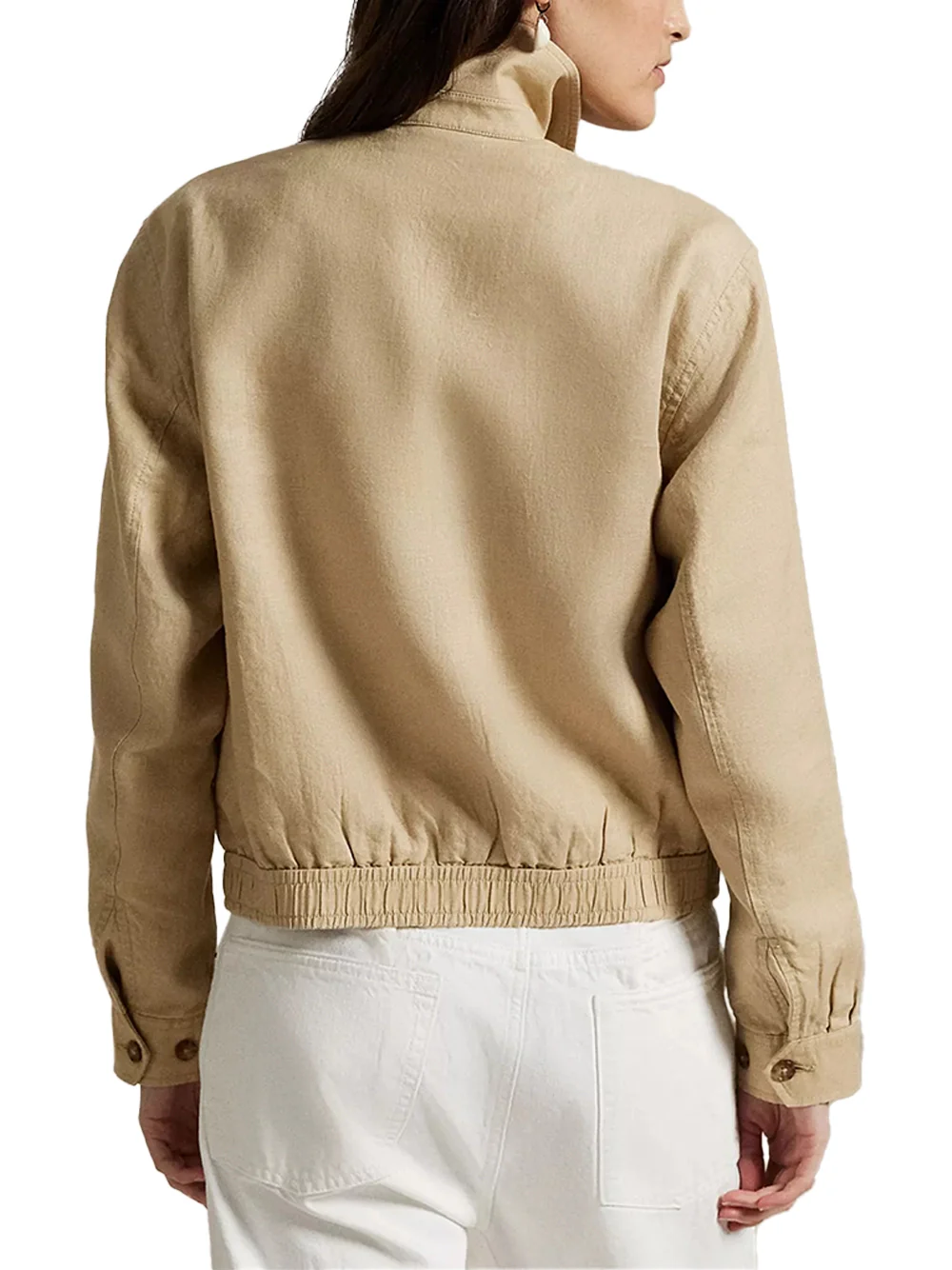 Ralph Lauren Linen Windbreaker Tan - Image 5
