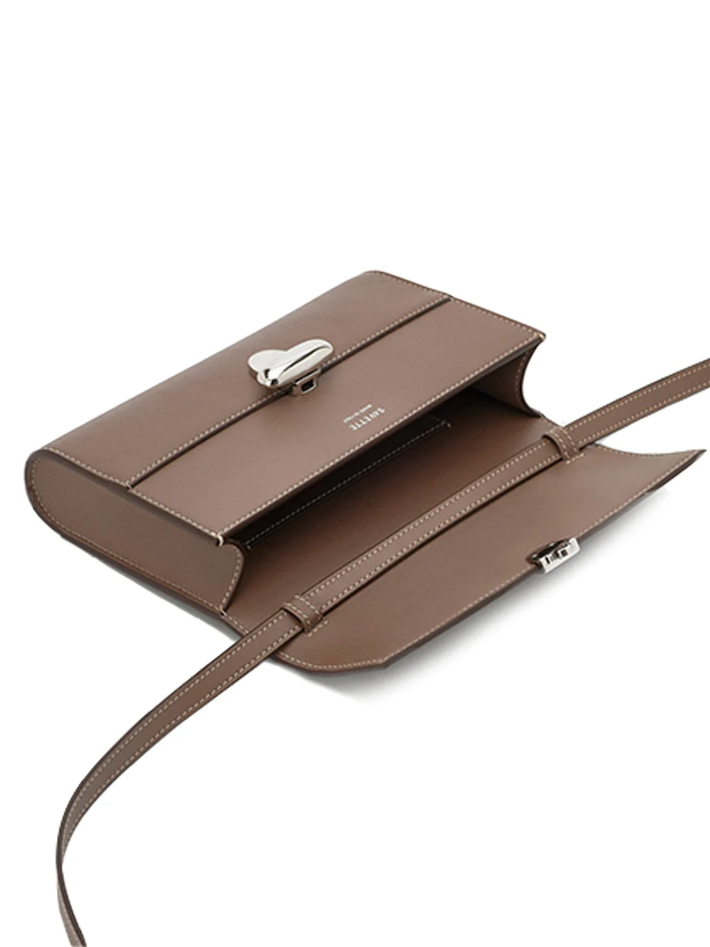 Savette Symmetry Mini Bag Leather Taupe - Image 3