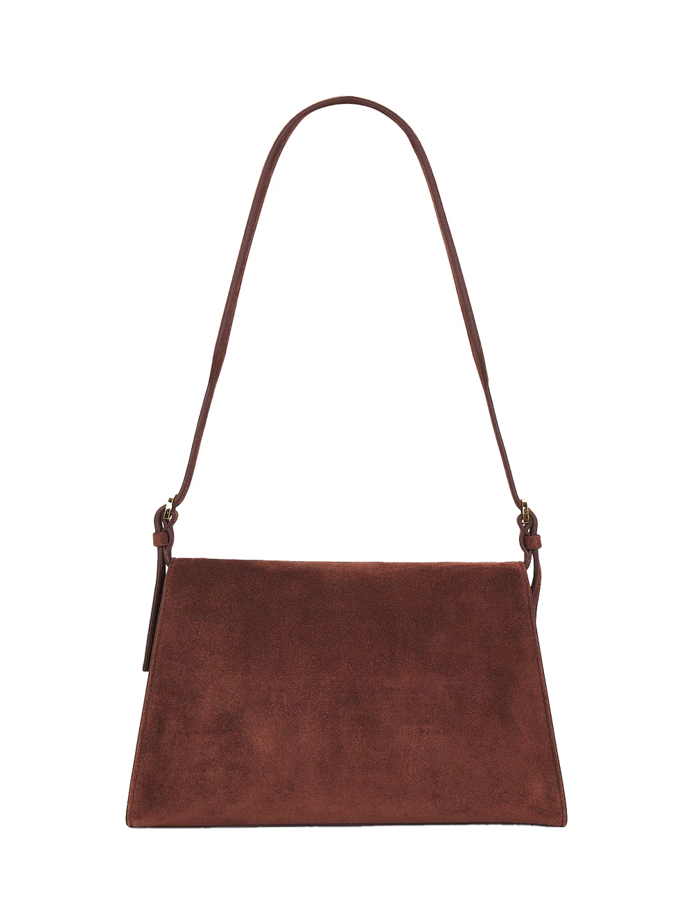 Savette symmetry shoulder bag in suede Espresso - Image 4