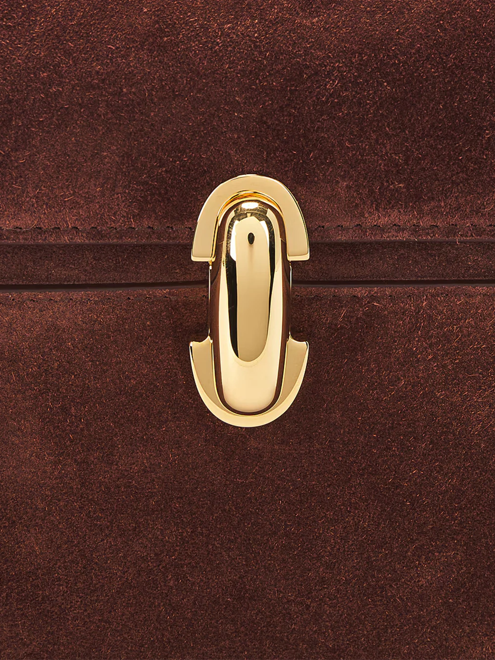 Savette symmetry shoulder bag in suede Espresso - Image 7