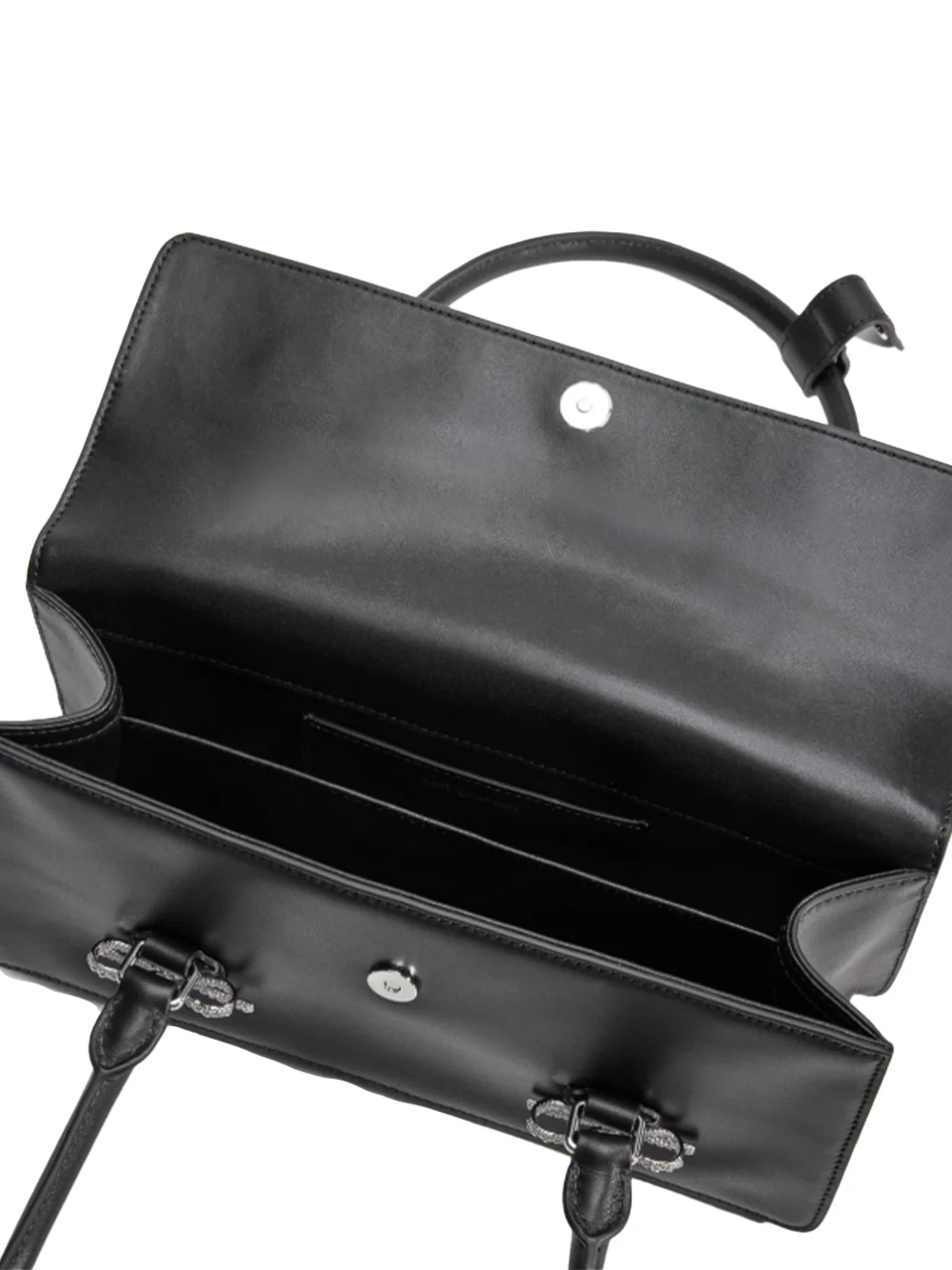 Self-Portrait Black Soft Leather Shoulder Bag - Image 4