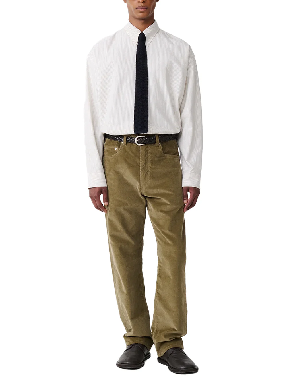 Studio Nicholson Men Riso Corduroy Pant Lichen - Image 3