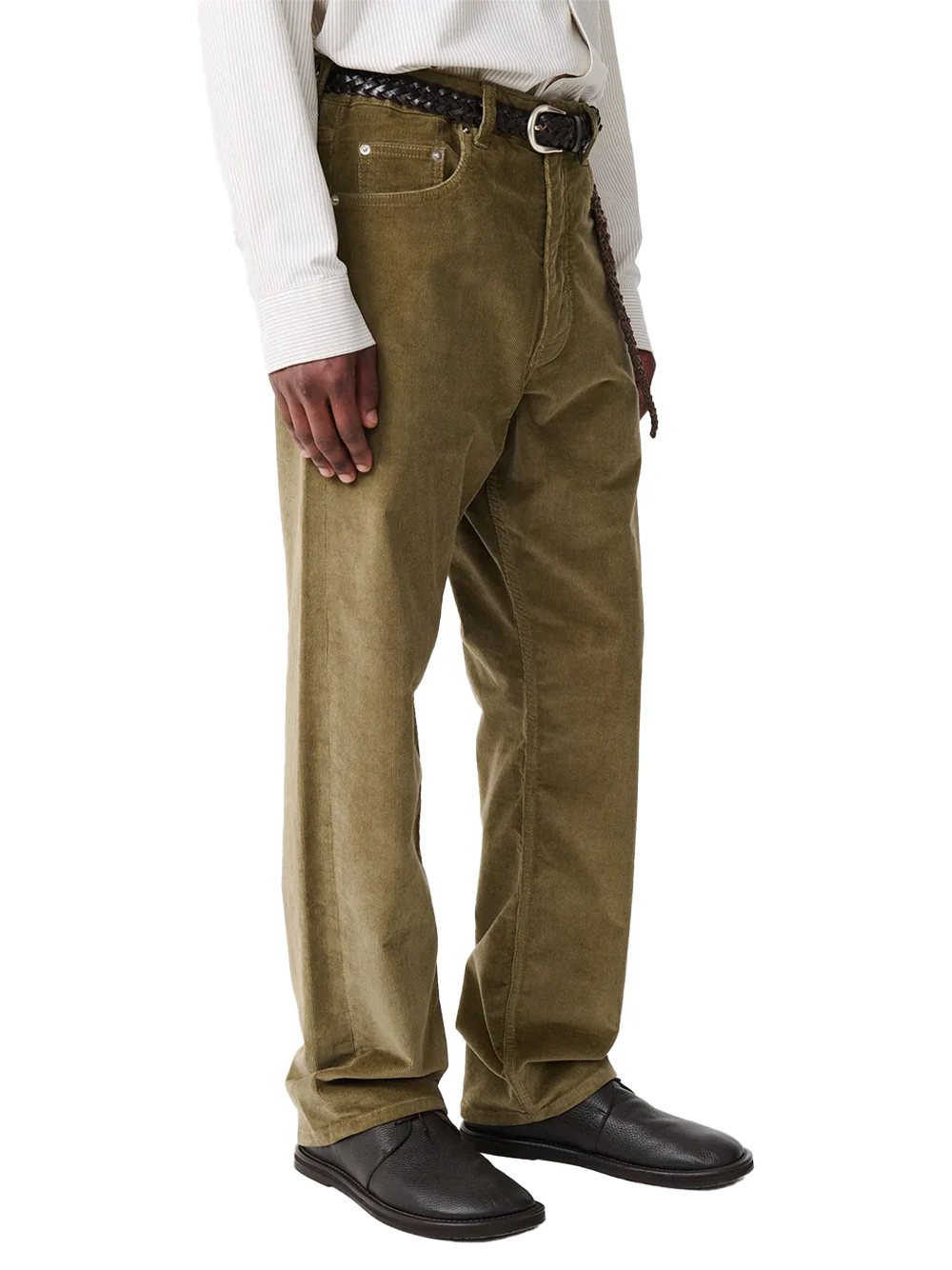Studio Nicholson Men Riso Corduroy Pant Lichen - Image 4