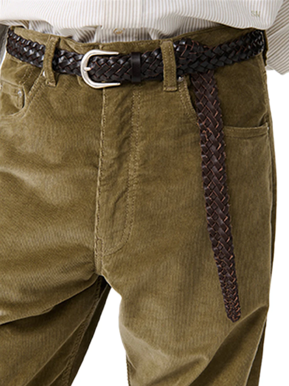 Studio Nicholson Men Riso Corduroy Pant Lichen - Image 6