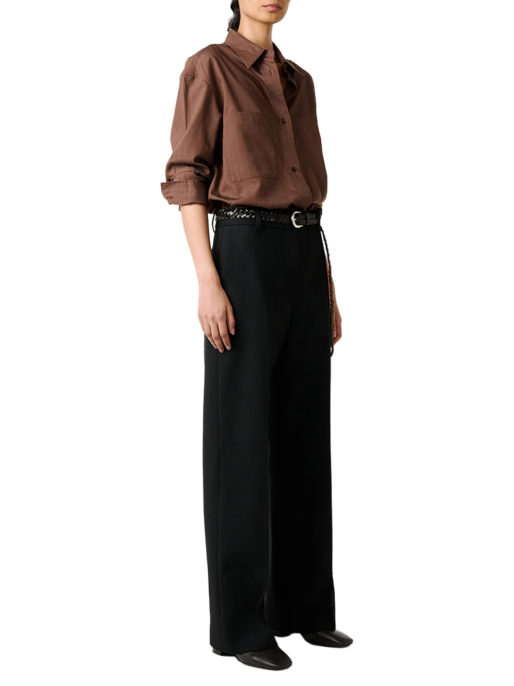 Studio Nicholson Leto Stripe Shirt Brown - Image 4