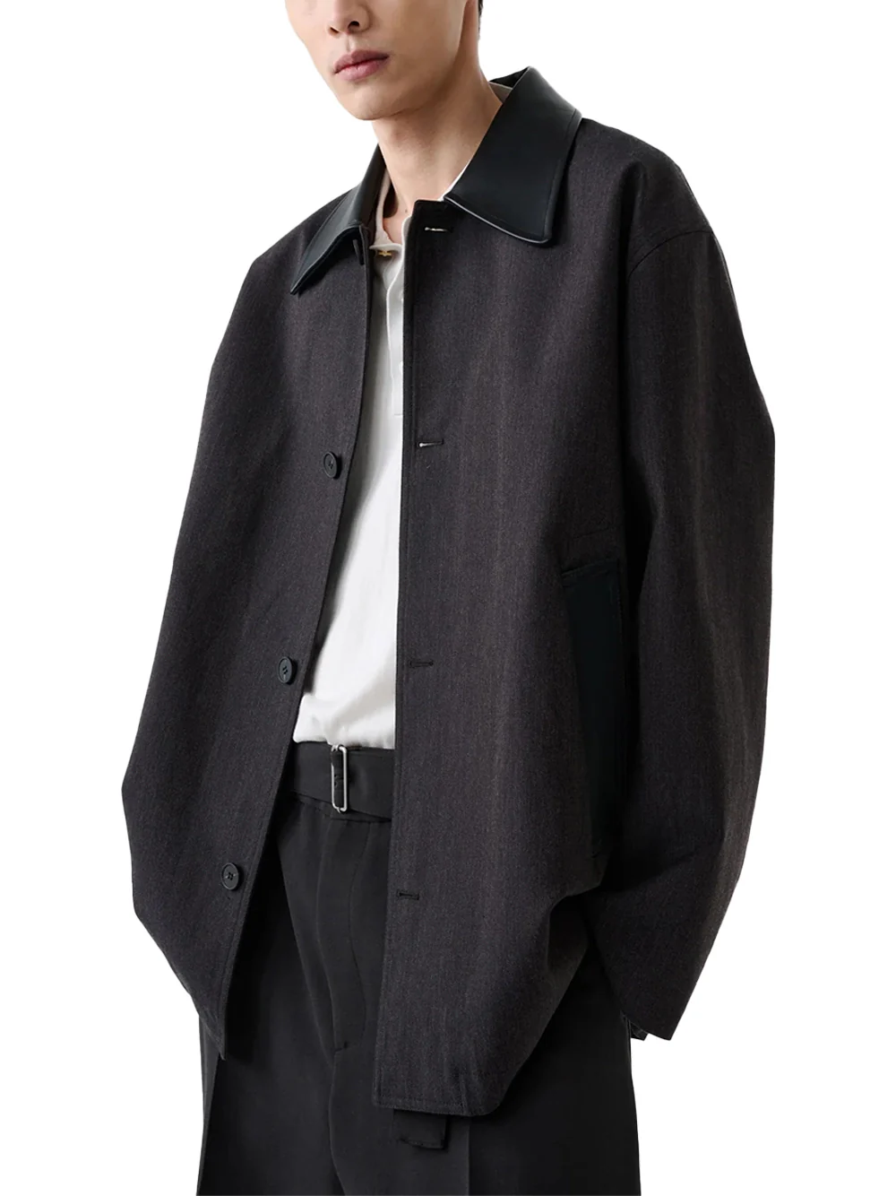 Studio Nicholson Meter Jacket Brown Marl - Image 5