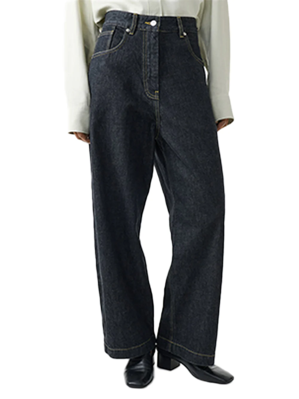 Studio Nicholson Neive Italian Denim Pant Black - Image 5