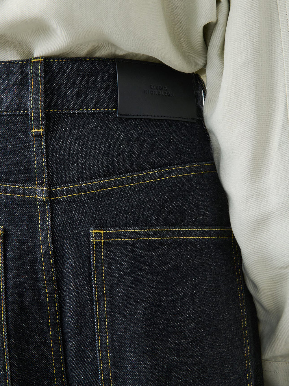 Studio Nicholson Neive Italian Denim Pant Black - Image 7