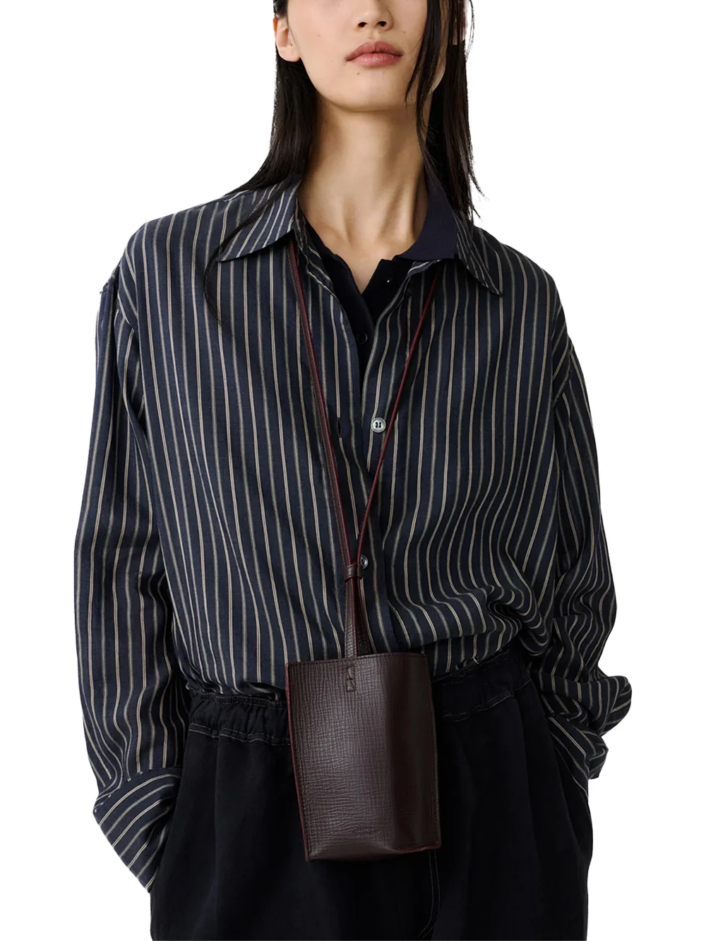 Studio Nicholson Rouen Shirt Indigo Stripe - Image 4
