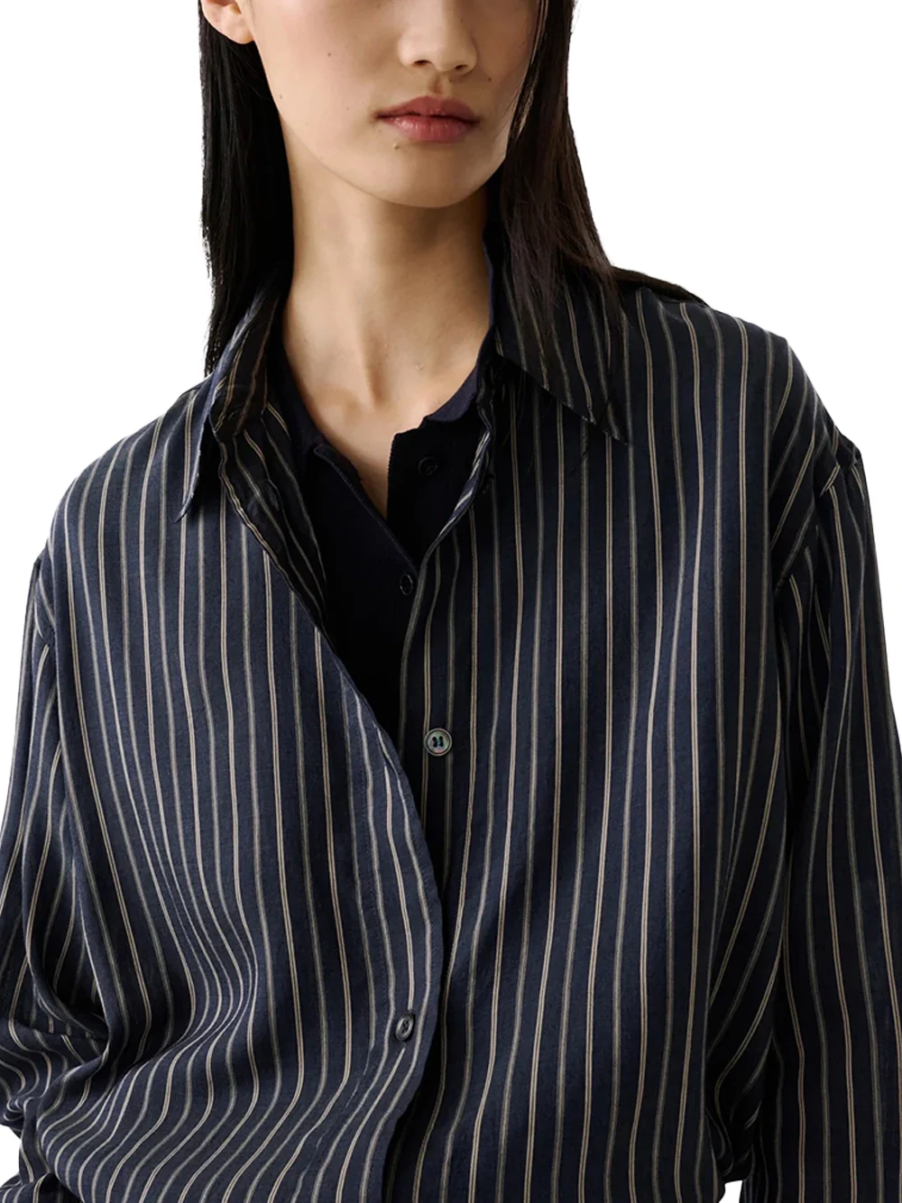 Studio Nicholson Rouen Shirt Indigo Stripe - Image 5